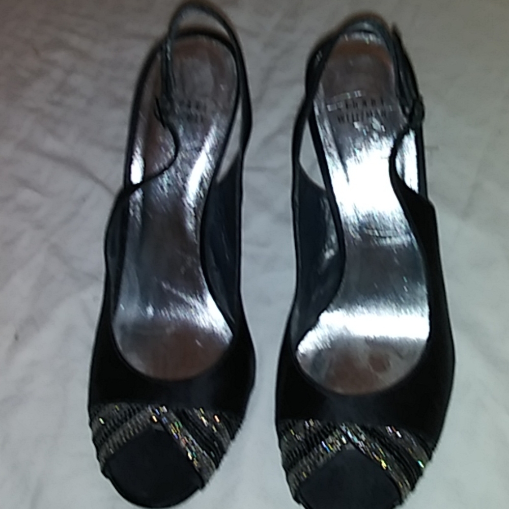 Stuart Weitzman Rhinestone Heels 4" size 12 m.